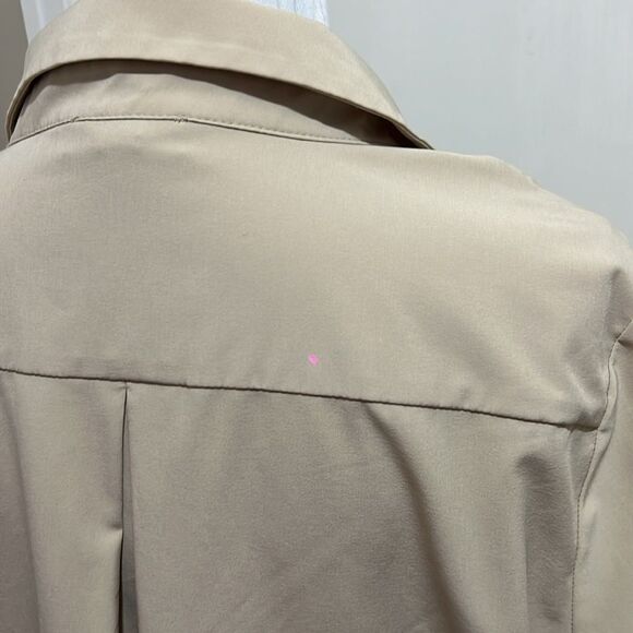 Women's XL Calvin Klein khaki button down with lovely details - plus size! - Picture 6 of 10